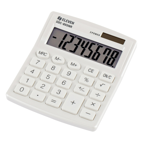 Calculator Eleven SDC 805NRWHE white, 1000000000043160 02 