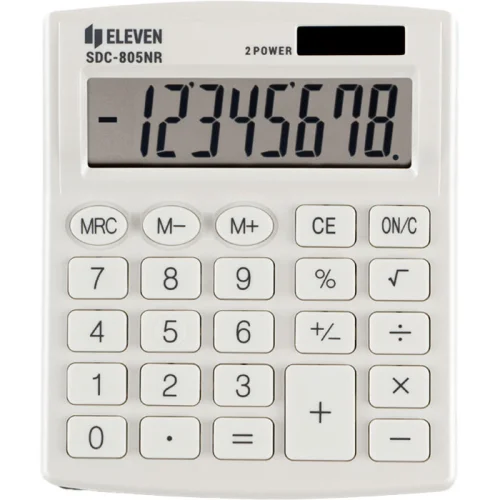 Calculator Eleven SDC 805NRWHE white, 1000000000043160 02 