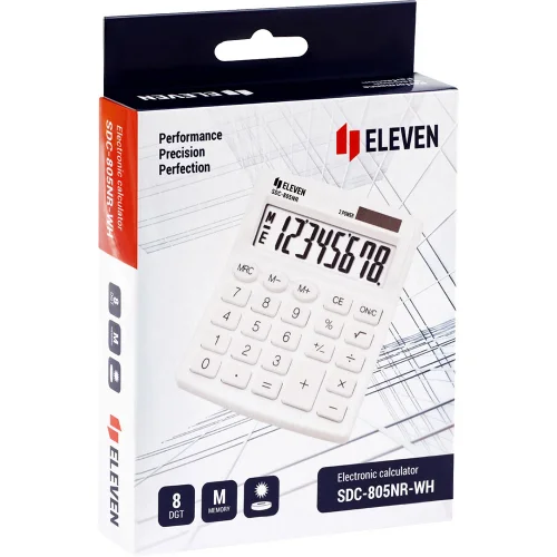 Calculator Eleven SDC 805NRWHE white, 1000000000043160 04 