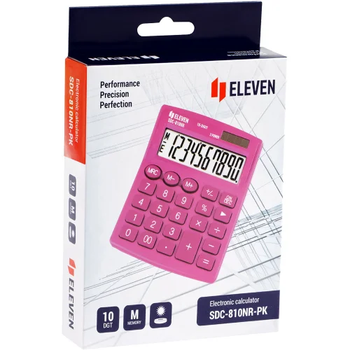 Calculator Eleven SDC 810NRPKE pink, 1000000000043154 04 