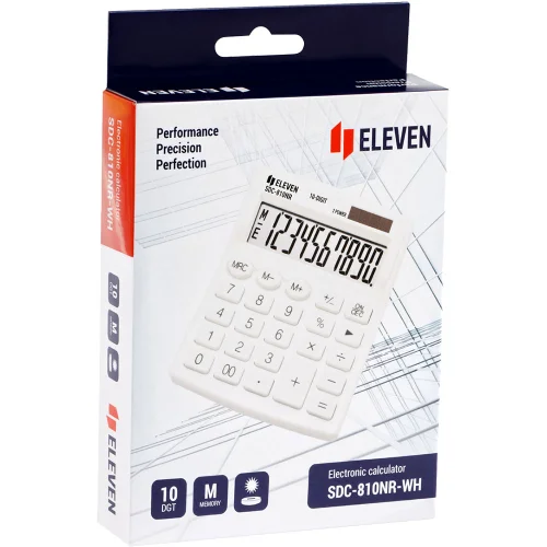Calculator Eleven SDC 810NRWHE 10 pcs wh, 1000000000043155 04 