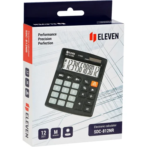 Calculator Eleven SDC 812NR 12-digit set, 1000000000043156 04 