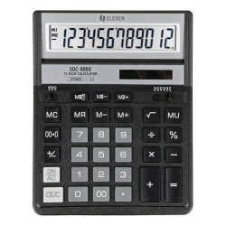 Calculator Eleven SDC 888XBK 12d gray
