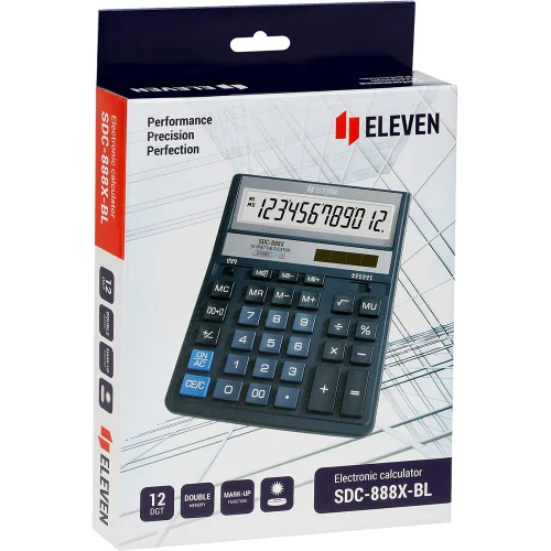 Calculator Eleven SDC 888XBL 12-bit blue, 1000000000043137 04 