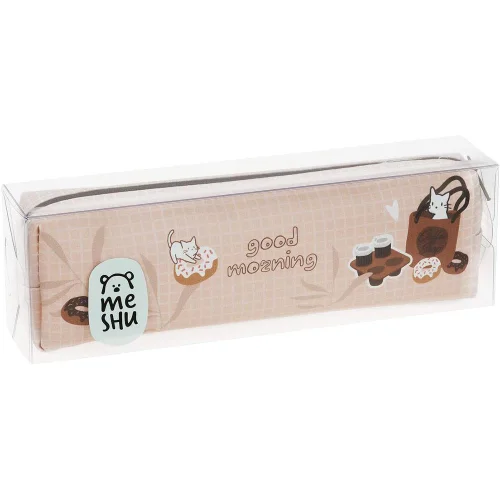 Pencilcase MESHU Coffee Shop oval 1 zip, 1000000000046412 04 