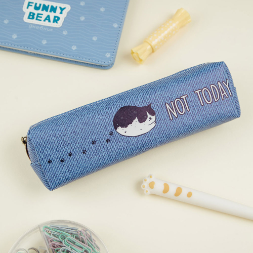 Pencilcase MESHU Not Today oval 1 zip, 1000000000046415 03  — OK Office Pencilcase MESHU Not Today oval 1 zip, 1000000000046415 03