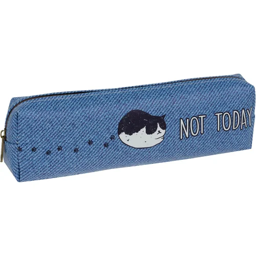 Pencilcase MESHU Not Today oval 1 zip, 1000000000046415