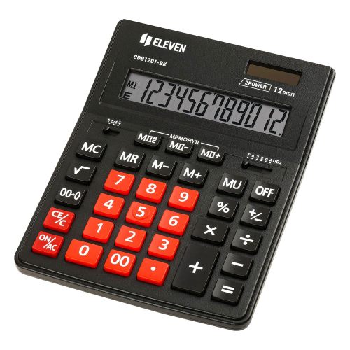 Calculator Eleven CDB 1201BK 12digit Red, 1000000000048522 02  — OK Office Calculator Eleven CDB 1201BK 12digit Red, 1000000000048522 02