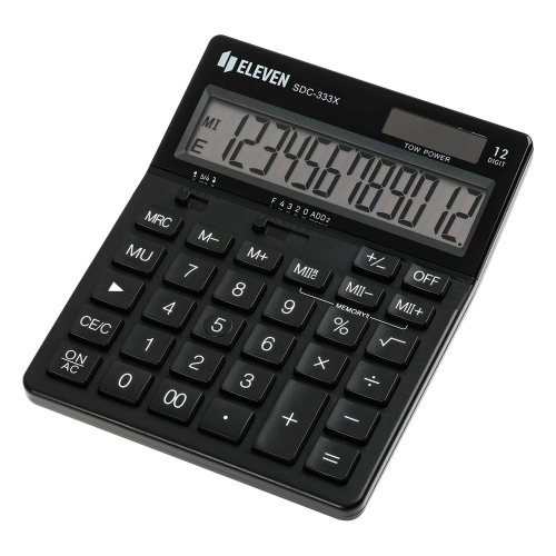 Calculator Eleven SDC333XBK 12digi Black, 1000000000048502 02  — OK Office Calculator Eleven SDC333XBK 12digi Black, 1000000000048502 02