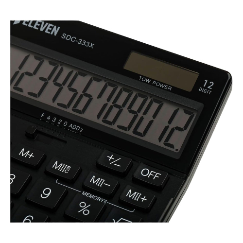Calculator Eleven SDC333XBK 12digi Black, 1000000000048502 04  — OK Office Calculator Eleven SDC333XBK 12digi Black, 1000000000048502 04