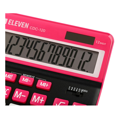 Calculator Eleven CDC120B 12digi Pink, 1000000000048512 04  — OK Office Calculator Eleven CDC120B 12digi Pink, 1000000000048512 04
