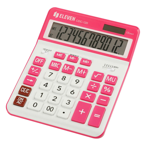 Calculator Eleven CDC120W 12digi Pink, 1000000000048507 02  — OK Office Calculator Eleven CDC120W 12digi Pink, 1000000000048507 02