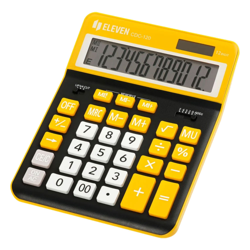 Calculator Eleven CDC120B 12digi Yellow, 1000000000048513 02  — OK Office Calculator Eleven CDC120B 12digi Yellow, 1000000000048513 02