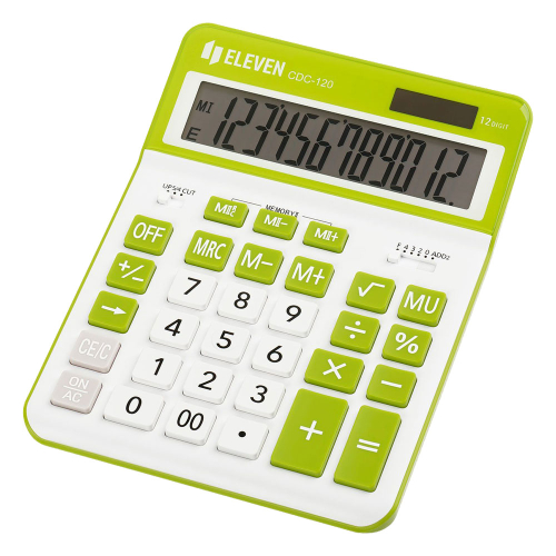 Calculator Eleven CDC120W 12digi Green, 1000000000048510 02  — OK Office Calculator Eleven CDC120W 12digi Green, 1000000000048510 02