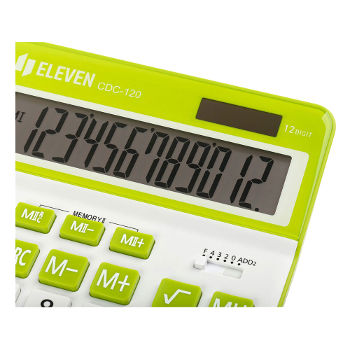 Calculator Eleven CDC120W 12digi Green, 1000000000048510 04  — OK Office Calculator Eleven CDC120W 12digi Green, 1000000000048510 04