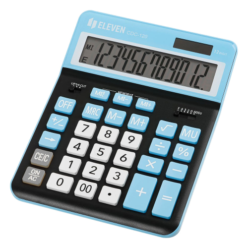 Calculator Eleven CDC120B 12digi L. Blue, 1000000000048516 02  — OK Office Calculator Eleven CDC120B 12digi L. Blue, 1000000000048516 02