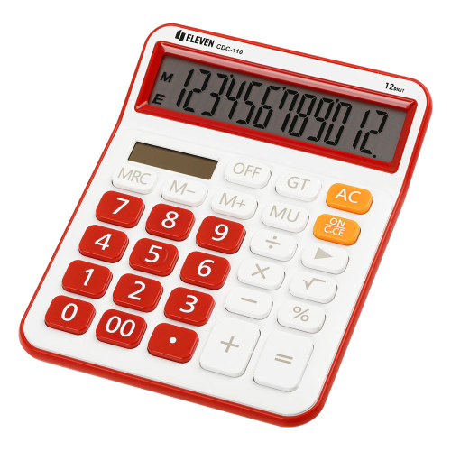 Calculator Eleven CDC110W 12digi Red, 1000000000048517 02  — OK Office Calculator Eleven CDC110W 12digi Red, 1000000000048517 02
