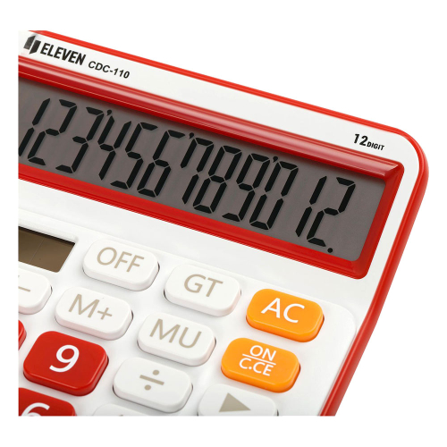 Calculator Eleven CDC110W 12digi Red, 1000000000048517 04  — OK Office Calculator Eleven CDC110W 12digi Red, 1000000000048517 04