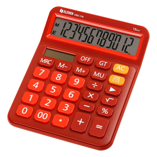 Calculator Eleven CDC110RD 12digi Red, 1000000000048518 02  — OK Office Calculator Eleven CDC110RD 12digi Red, 1000000000048518 02