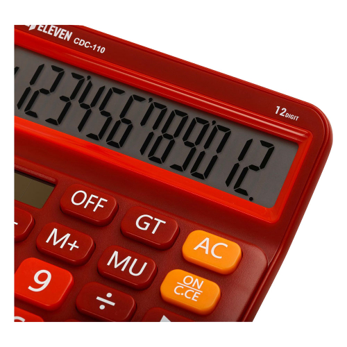 Calculator Eleven CDC110RD 12digi Red, 1000000000048518 04  — OK Office Calculator Eleven CDC110RD 12digi Red, 1000000000048518 04