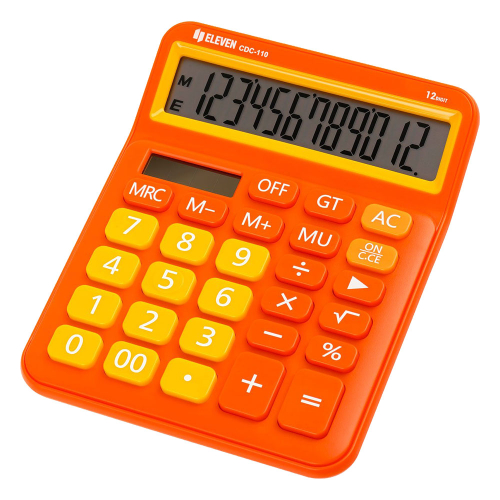 Calculator Eleven CDC110OR 12digi Orange, 1000000000048519 02  — OK Office Calculator Eleven CDC110OR 12digi Orange, 1000000000048519 02