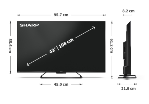 Смарт телевизор Sharp 43HR7265E 43' QLED 3840x2160, 2005905683272926 08 