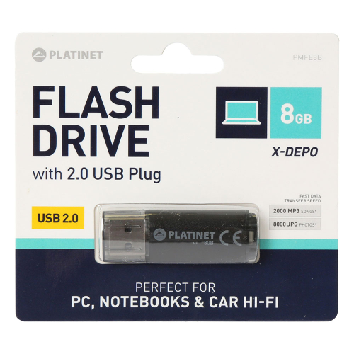 Platinet X USB 8GB Black, 1000000000049136 02 