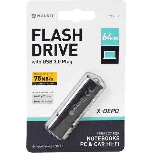 Memory USB flash 64GB Platinet X USB 3.0, 1000000000037503 02 