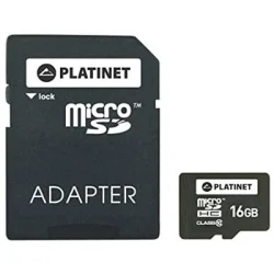 Памет Micro SD 16GB Platinet CL10+адап