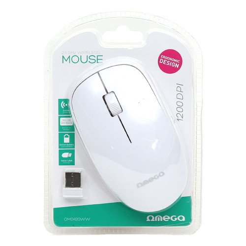 Omega OM-420 Wireless Mouse White, 1000000000047499 04 