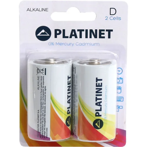 Alk.battery Platinet 1.5V LR20/D pc2, 1000000000022420