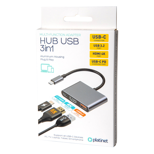 Докинг станция Platinet 3в1 USB C, 1000000000050378 04 
