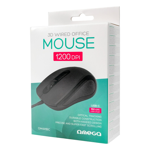 Мишка Omega OM441BC USB C черен, 1000000000050372 06 
