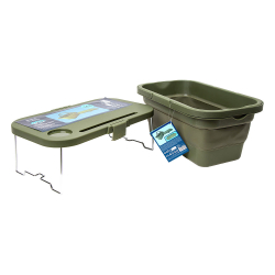 Кошница за пикник + маса 2в1 зелен