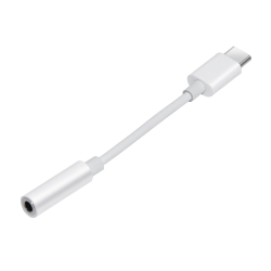 USB-C / 3.5mm M / F white adapter