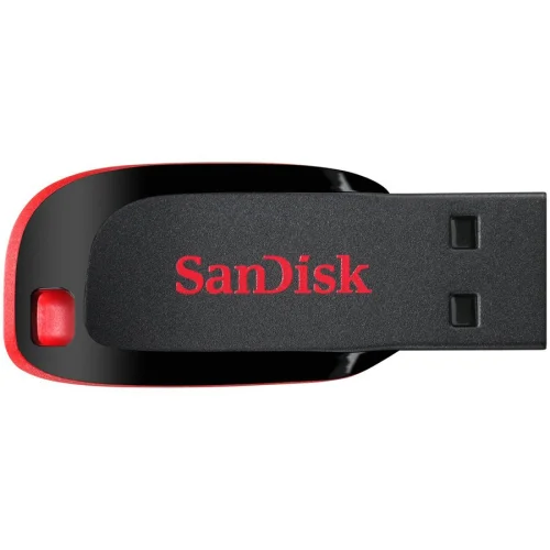 Памет USB 64GB SanDisk Cruzer Blade черен/червен, 2000619659097318