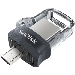 Памет USB 3.0/micro USB 32GB SanDisk Ultra Dual Drive m3.0 черен