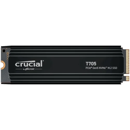 Твърд диск Crucial T705 1TB PCIe Gen5 NVMe M.2 SSD, 2000649528940162