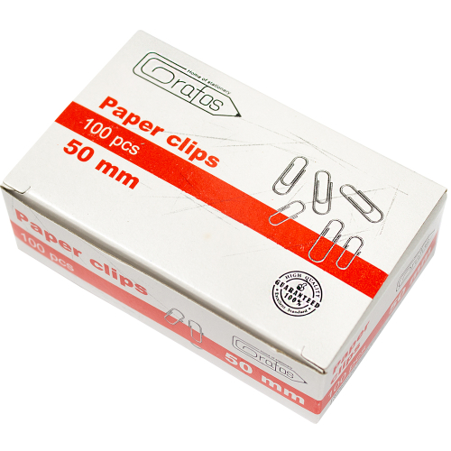 Paper clips Grafos 50mm nickel 100 pcs, 1000000000042500 02 