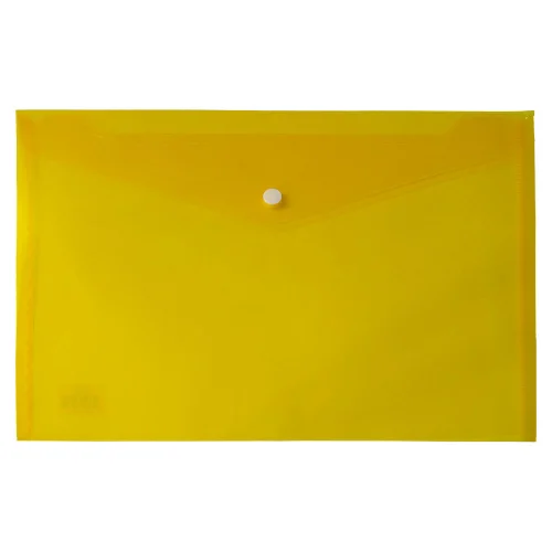 Folder pocket button Grafos A4 yellow, 1000000000005075