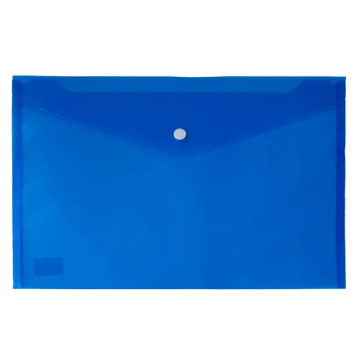 Folder pocket button Grafos A4 blue, 1000000000004152