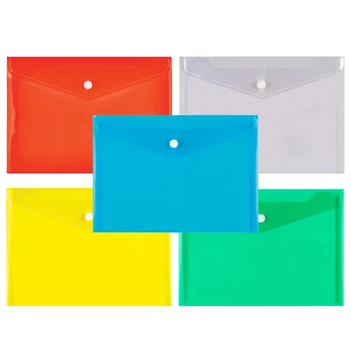 Folder pocket button A5 clear color, 1000000000010964