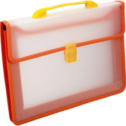 Чанта за документи PVC оранжев кант, 1000000000022153