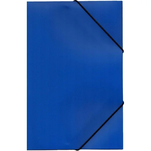 Pvc folder with elastic band A4 blue, 1000000000001171