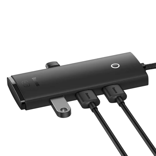 USB хъб Baseus WKQX030101 USB-A Lite series 4в1, черен, 2006932172606206 03 
