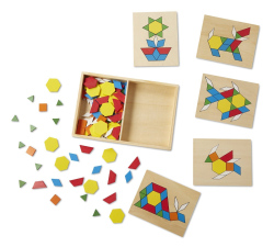 Viga Toys Wooden colorful mosaic Geometric shapes, 3+ years