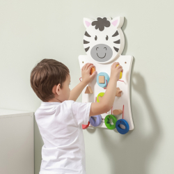 Дървена игра за стена Viga Toys Зебра Форми, 1+ години