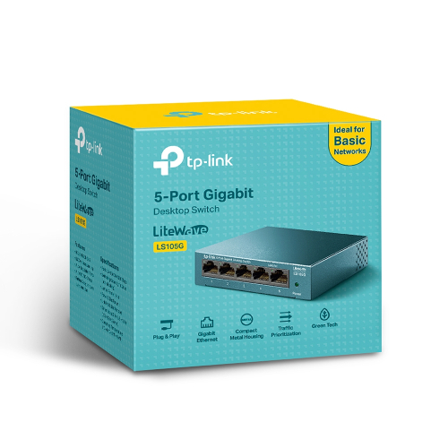 Комутатор TP-Link LS105G 5-портов 10/100/1000 Mbps, 2006935364085445 05 