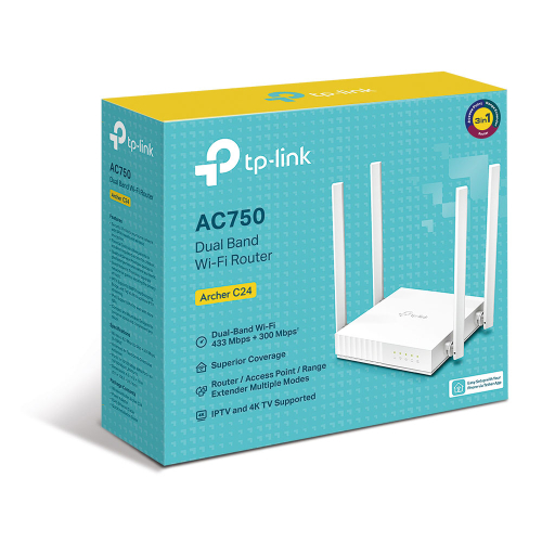 Безжичен рутер TP-LINK ARCHER C24 AC750, 1000000000039666 03 