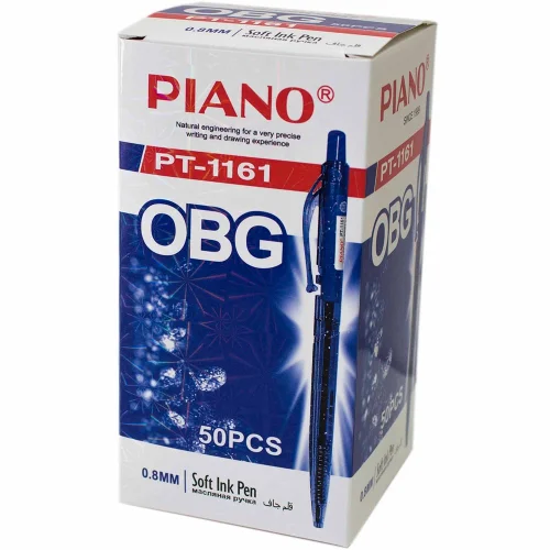 Химикалка Piano PT-1161 0.8 мм синя, 1000000000026322 03 